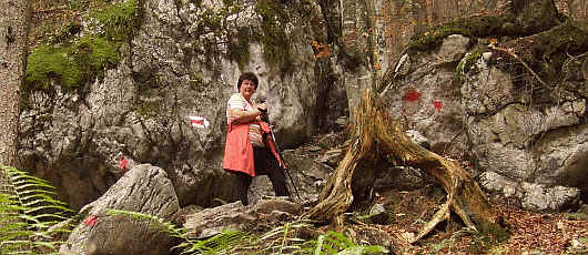 Von dieser gesicherten Ecke aus kann der, große Wasserfall (ca. 60 m Fallhöhe) sehr schön betrachtet werden. 