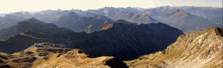 Wandergebiet nebelhorn Bahn Oberstdorf im Allgäu mit