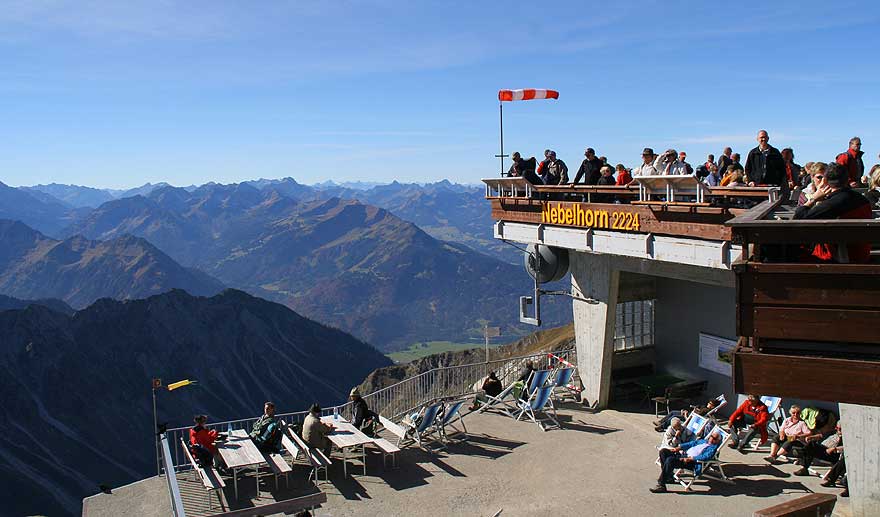 Wandergebiet Nebelhorn Bahn - über den Südgrat zur Mittelstation  Höfatsblick - nur für Geübte