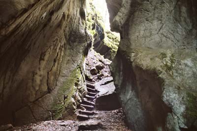 Treppenteil Kirchle, oberhalb der Alplochschlucht